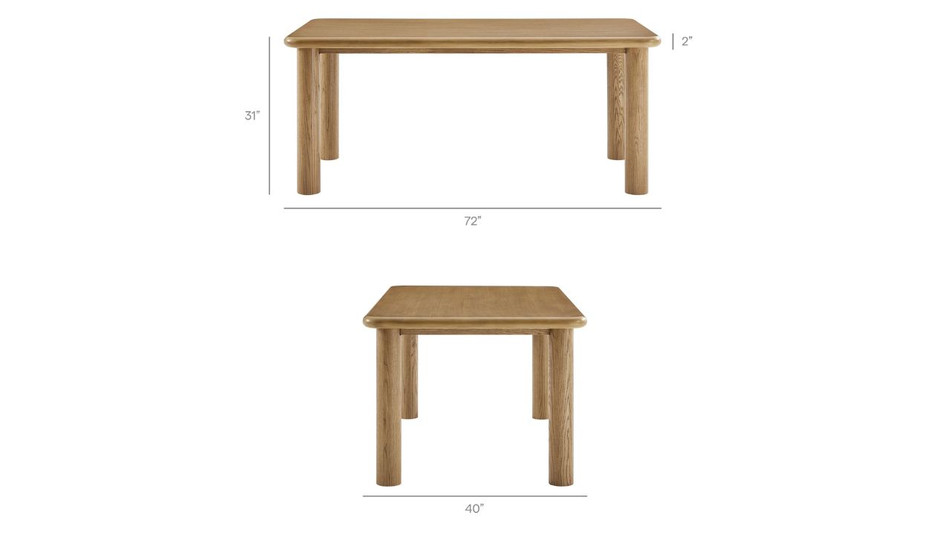 Rowan Dining Table, 72" Oak