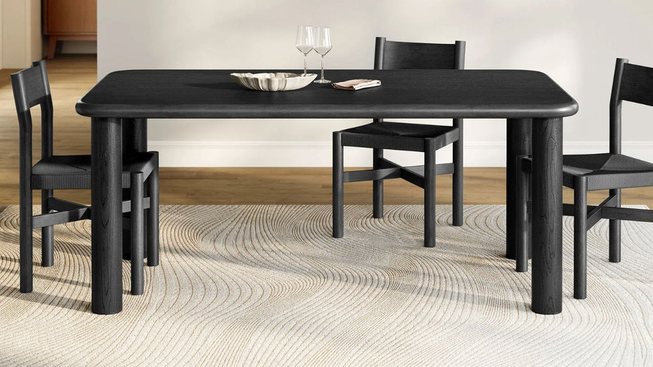 Rowan Dining Table, 72" Black