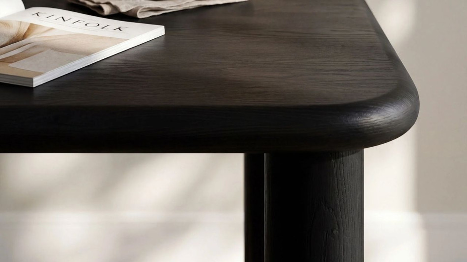 Rowan Dining Table, 72" Black
