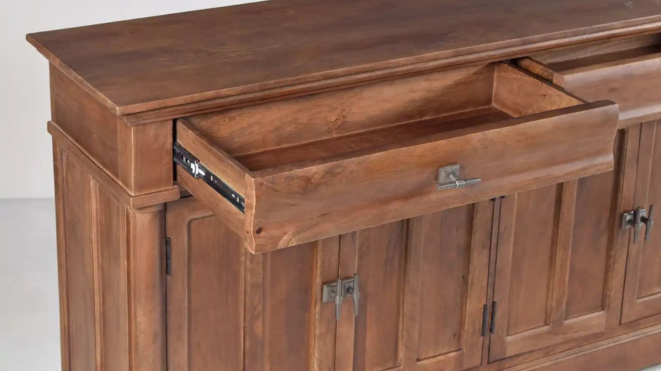 Padova 70" Solid Wood Sideboard, Walnut