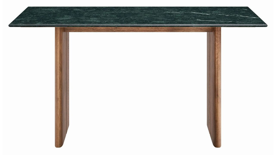 Valdora Marble Dining Table, 60" Walnut