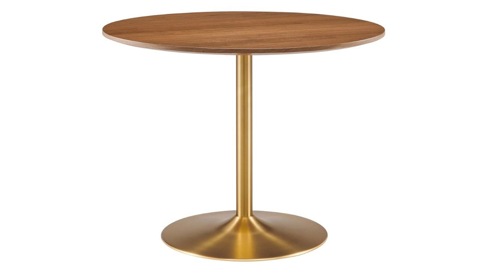 Liora Wood Dining Table - 40", Walnut Gold