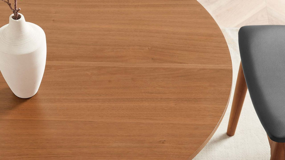 Liora Wood Dining Table - 40", Walnut Black
