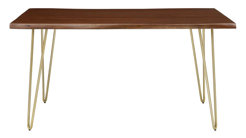 Oakridge Acacia Dining Table - 60", Walnut Gold
