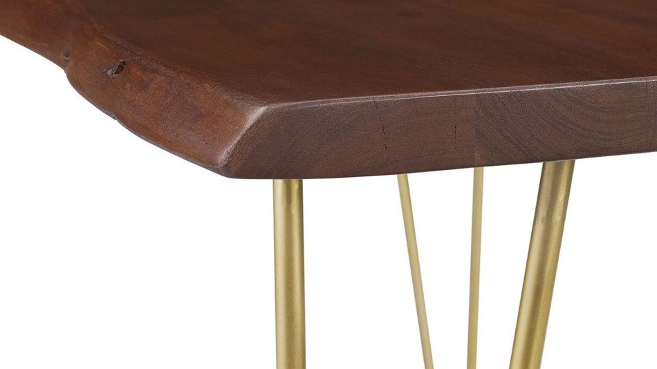 Oakridge Acacia Dining Table - 60", Walnut Gold