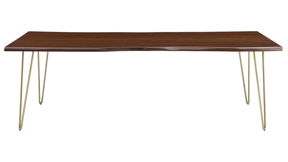 Oakridge Acacia Dining Table - 96", Walnut Gold