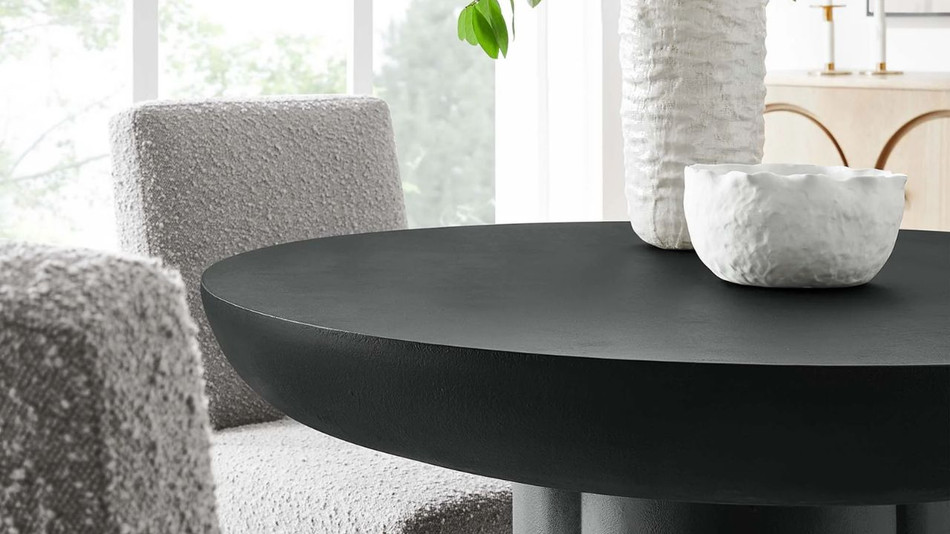 Treston Round Dining Table - 40", Black