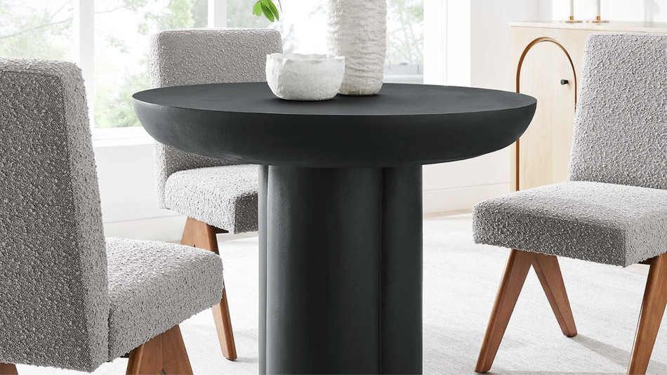 Treston Round Dining Table - 40", Black