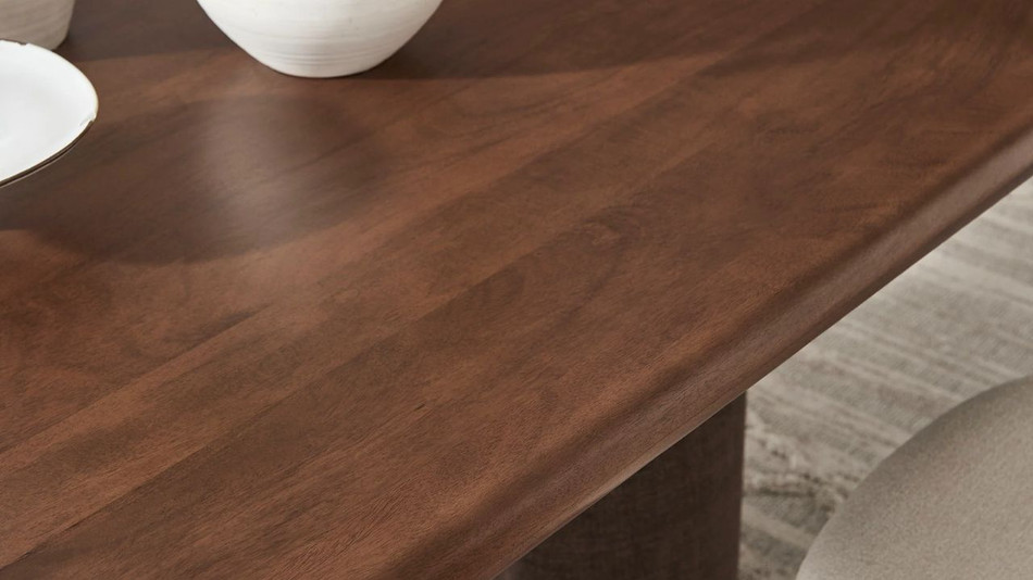 Aldera Modern Dining Table, 84" Walnut