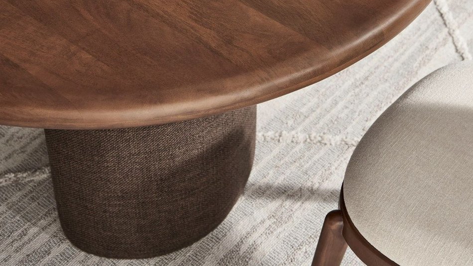 Aldera Modern Dining Table, 84" Walnut
