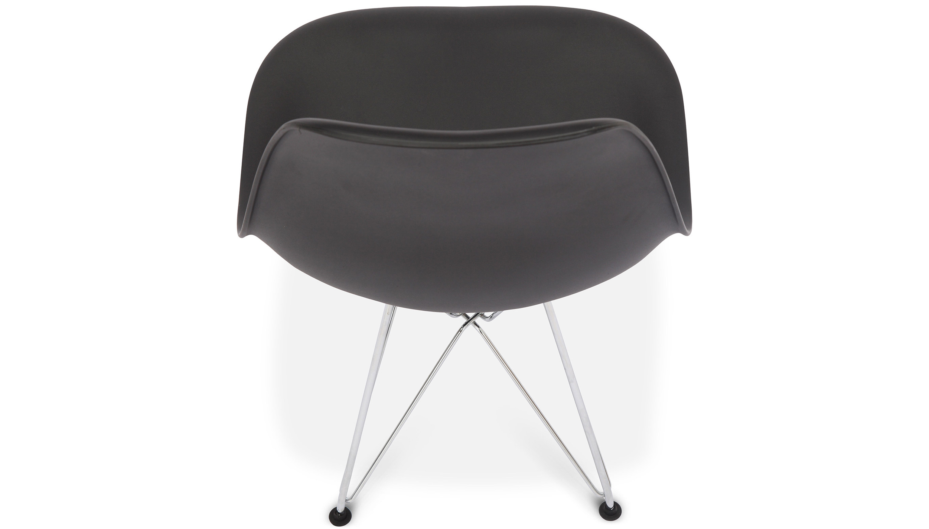 Eiffel Chair With Steel Legs, Black