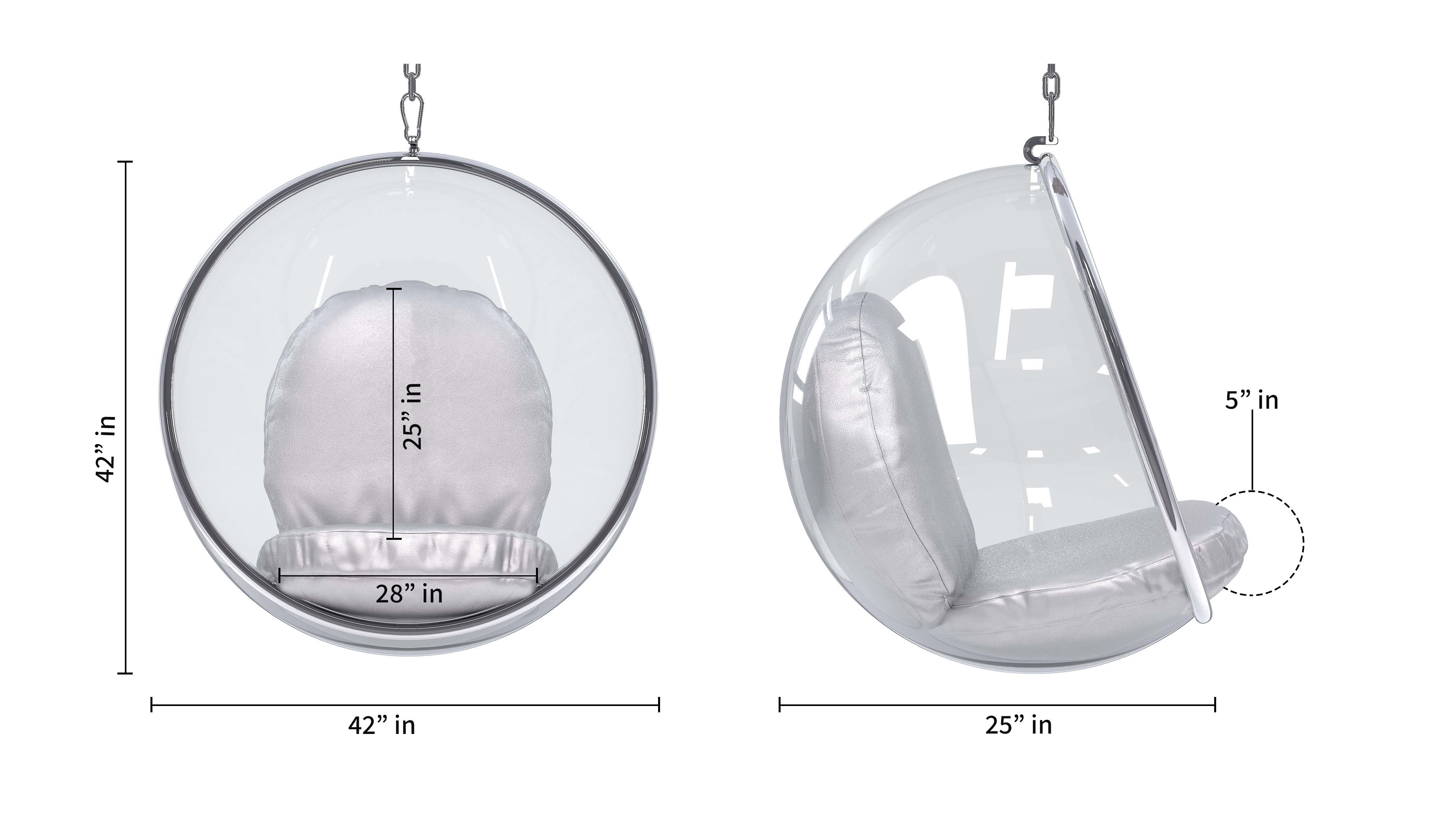 Hanging Bubble Chair Gold, Special Edition