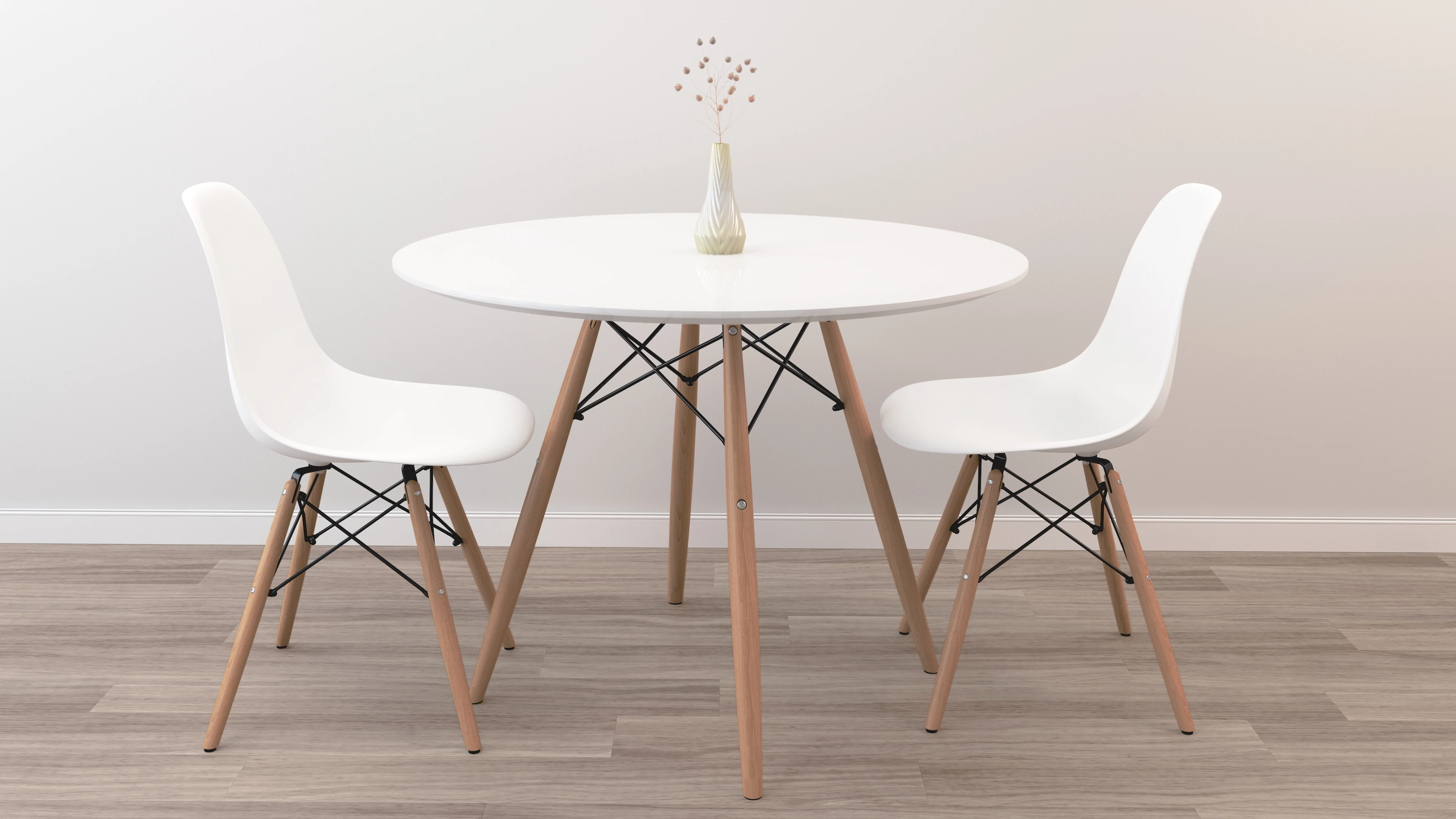 Eiffel Table Set, Steel Legs