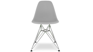 Eiffel Chair With Steel Legs, Gray
