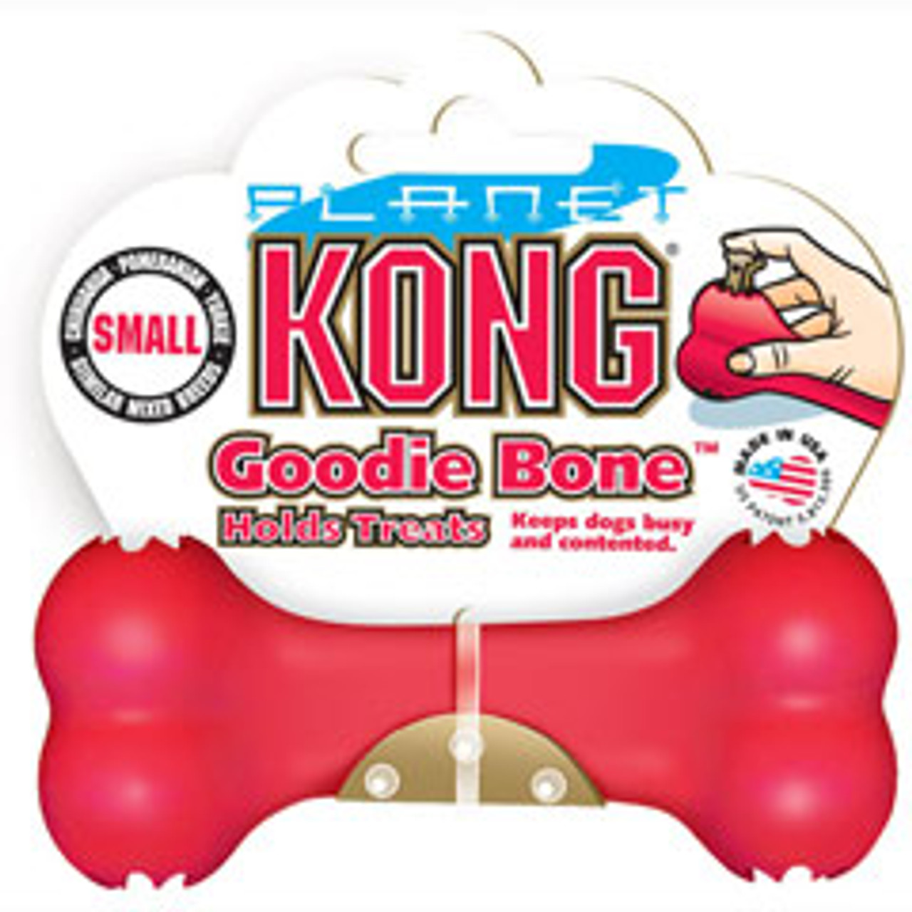 KONG GOODIE BONE TREAT DISPENSER FOR DOGS SMALL - Maxwell's of Chelmsford