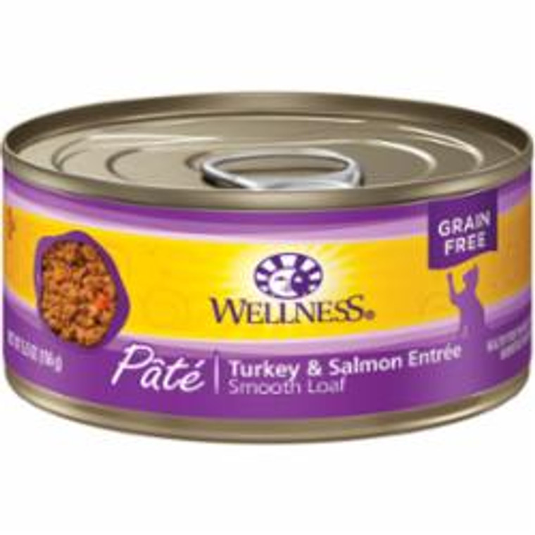 WELLNESS CAT COMPLETE HEALTH PATE TURKEY SALMON 5.5OZ