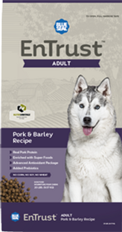 ENTRUST DOG PORK & BARLEY 40LB