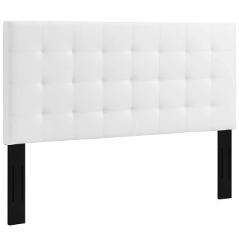 Paisley Tufted Upholstered Faux Leather Headboard