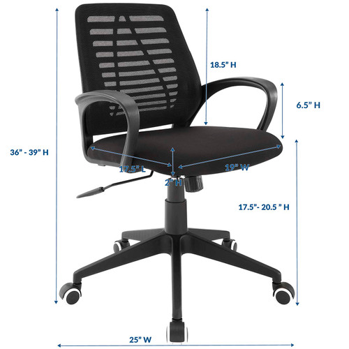 Ardor Office Chair Black EEI-1250-BLK