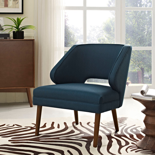 Dock Upholstered Fabric Armchair Azure EEI-2149-AZU