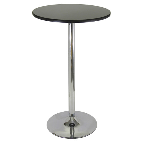 Spectrum Pub Table 24" Round, Black with Chrome