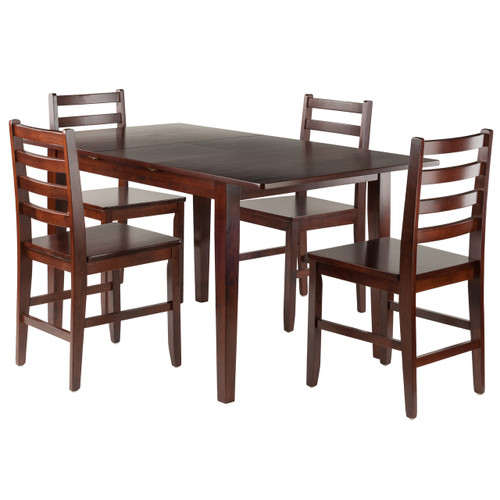 Anna 5-PC Dining Table Set w/ Ladder Back Chairs