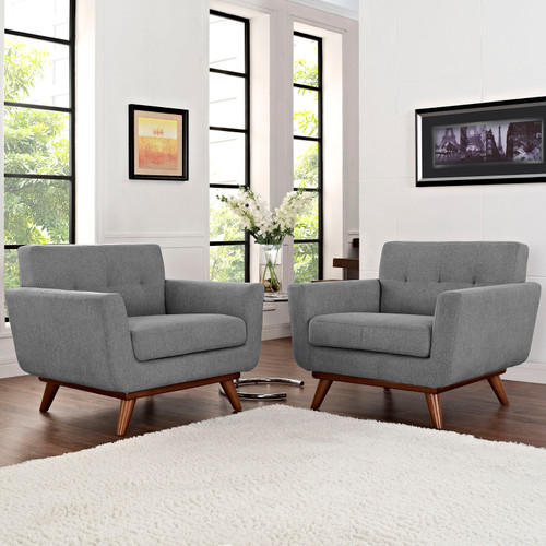 Engage Armchair Wood Set of 2 Expectation Gray EEI-1284-GRY