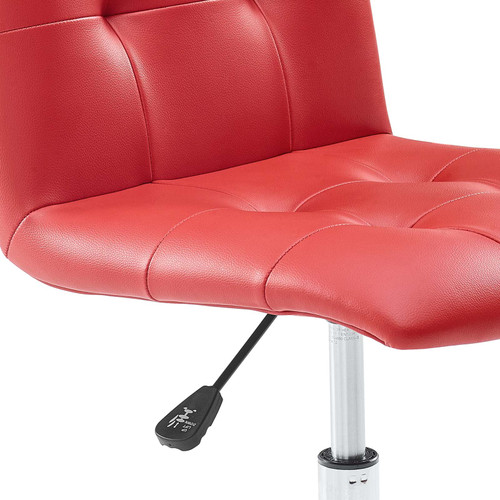 Prim Armless Mid Back Office Chair Red EEI-1533-RED