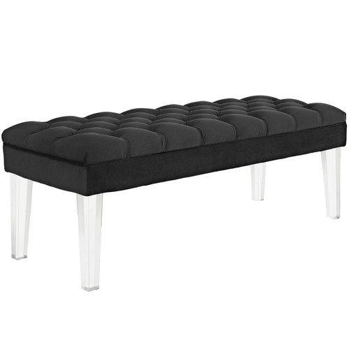 Valet Performance Velvet Bench Black EEI-2460-BLK