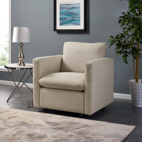 Activate Upholstered Fabric Armchair Beige EEI-3045-BEI