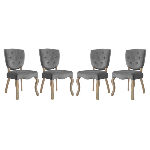 Array Dining Side Chair Set of 4 Gray EEI-3382-GRY