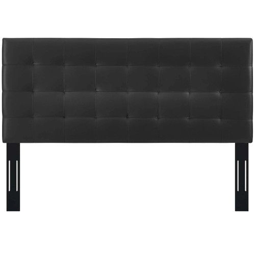 Paisley Tufted Upholstered Faux Leather Headboard