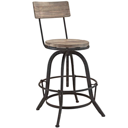 Procure Wood Bar Stool Brown EEI-1212-BRN