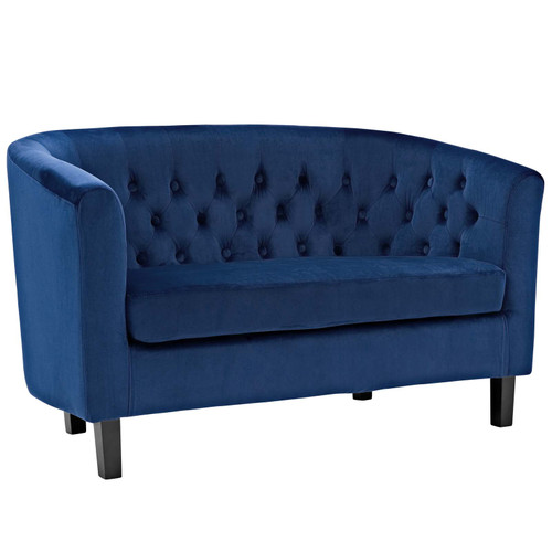 Prospect Performance Velvet Loveseat Navy EEI-2615-NAV