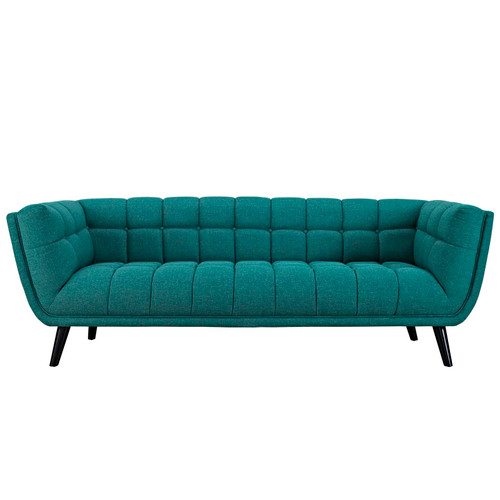 Bestow Upholstered Fabric Sofa Teal EEI-2730-TEA