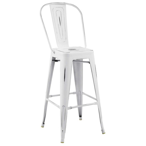 Promenade Metal Bar Side Stool White EEI-2815-WHI