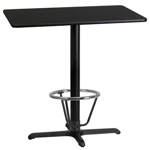 24x42 Black Table-22x30 X-Base XU-BLKTB-2442-T2230B-3CFR-GG