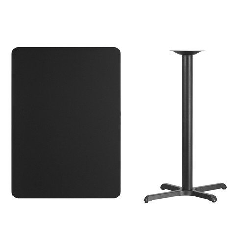 30x42 Black Table-22x30 X-Base XU-BLKTB-3042-T2230B-GG