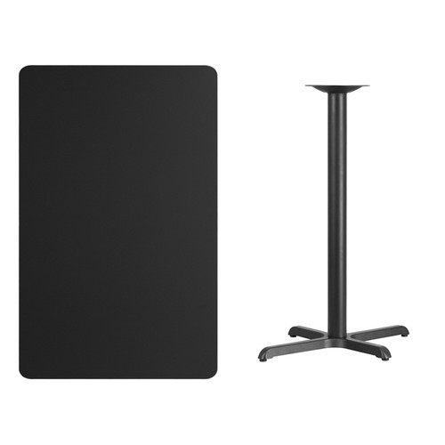 30x48 Black Table-22x30 X-Base XU-BLKTB-3048-T2230B-GG