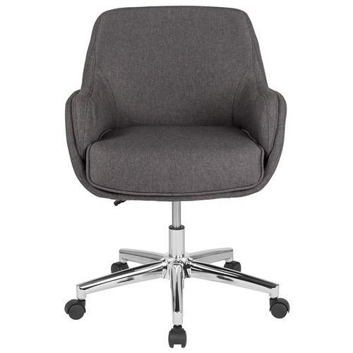 Dk Gray Fabric Mid-Back Chair BT-1172-DGY-F-GG