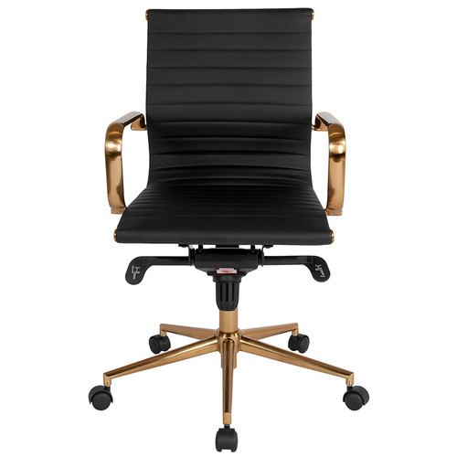Black Mid-Back Office Chair BT-9826M-BK-GD-GG