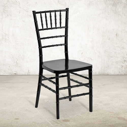 Black Resin Chiavari Chair for Indoor or Outdoor Events