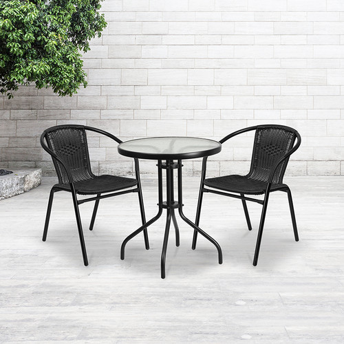 Table and Chair Set Designed for Indoor and Outdoor Use