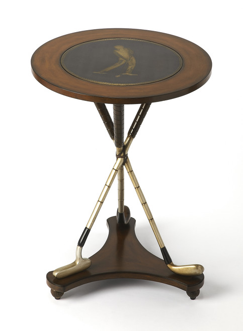 Butler Nineteenth Hole Round Golf Accent Table