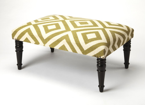 Butler Lucinda Diamond Upholstered Cocktail Ottoman