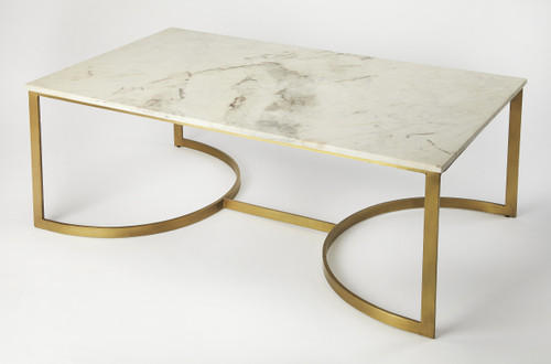 Butler Corsini Marble & Metal Coffee Table