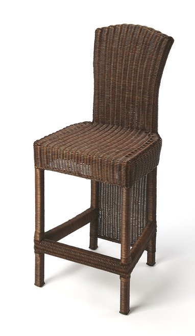 Butler Andros Chocolate Rattan Counter Stool