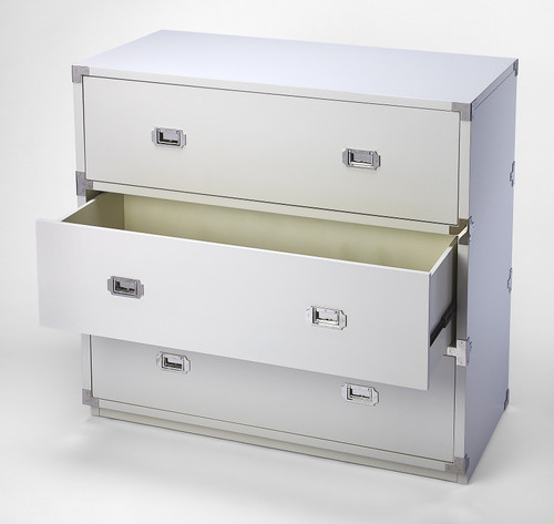 Butler Anew White 3 Drawer Campaign Chest