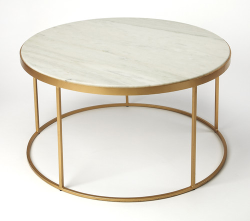 Butler Triton White Marble Coffee Table