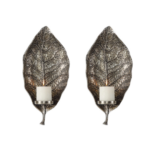 Uttermost Zelkova Leaf Wall Sconces S/2